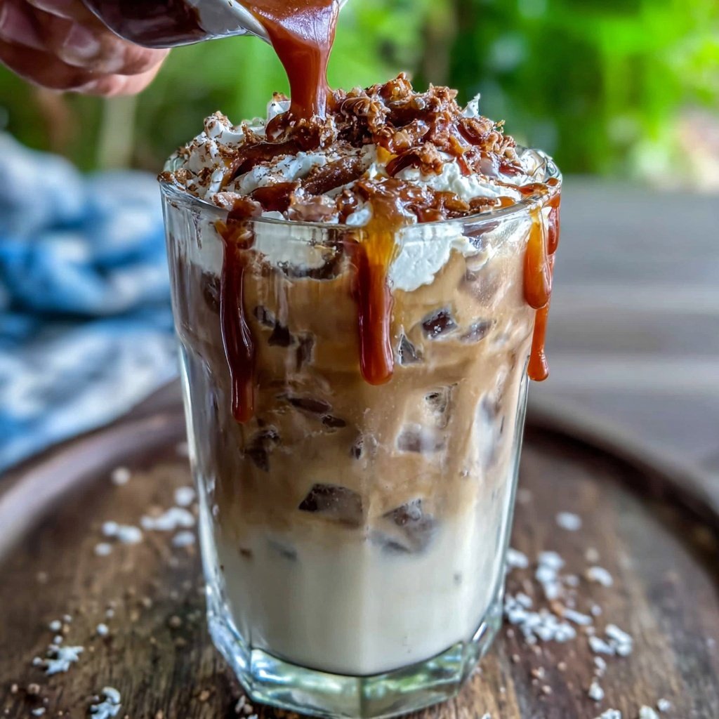 Low Calorie Iced Caramel Latte Drink