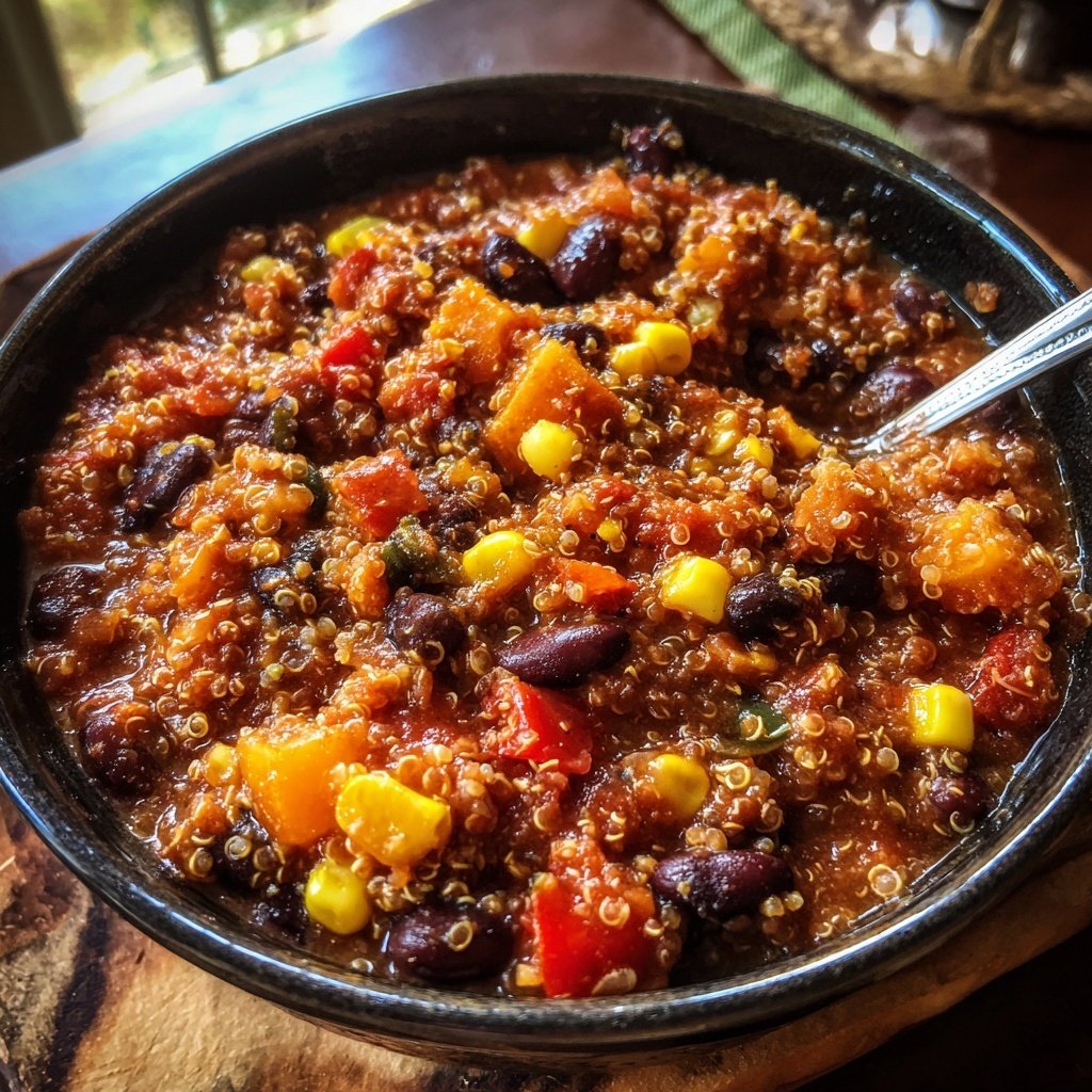 Healthy Crockpot Quinoa Chili