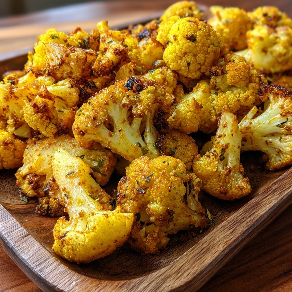 Roasted Cauliflower With Turmeric