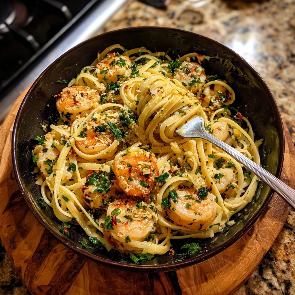 Shrimp Garlic Butter Linguine