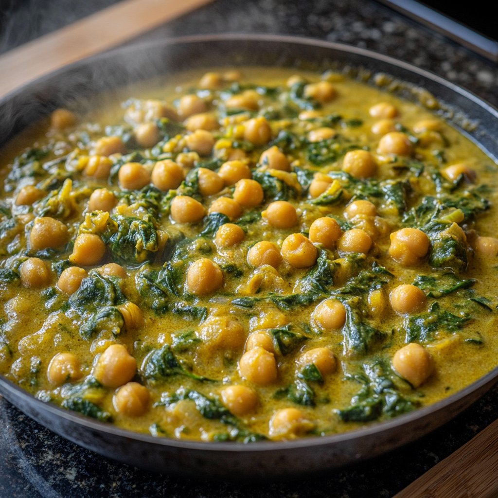 Healthy Chickpea Spinach Curry