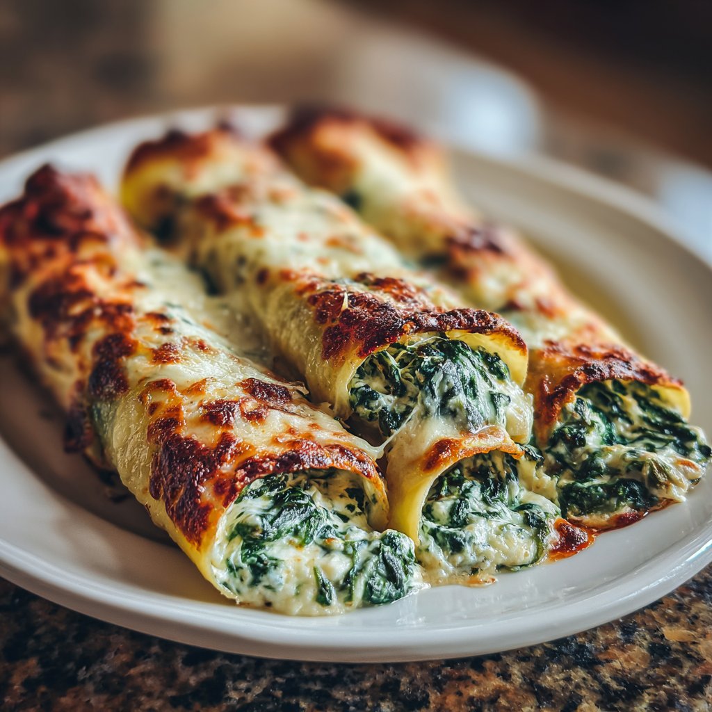 Valentine Dinner Spinach Ricotta Cannelloni