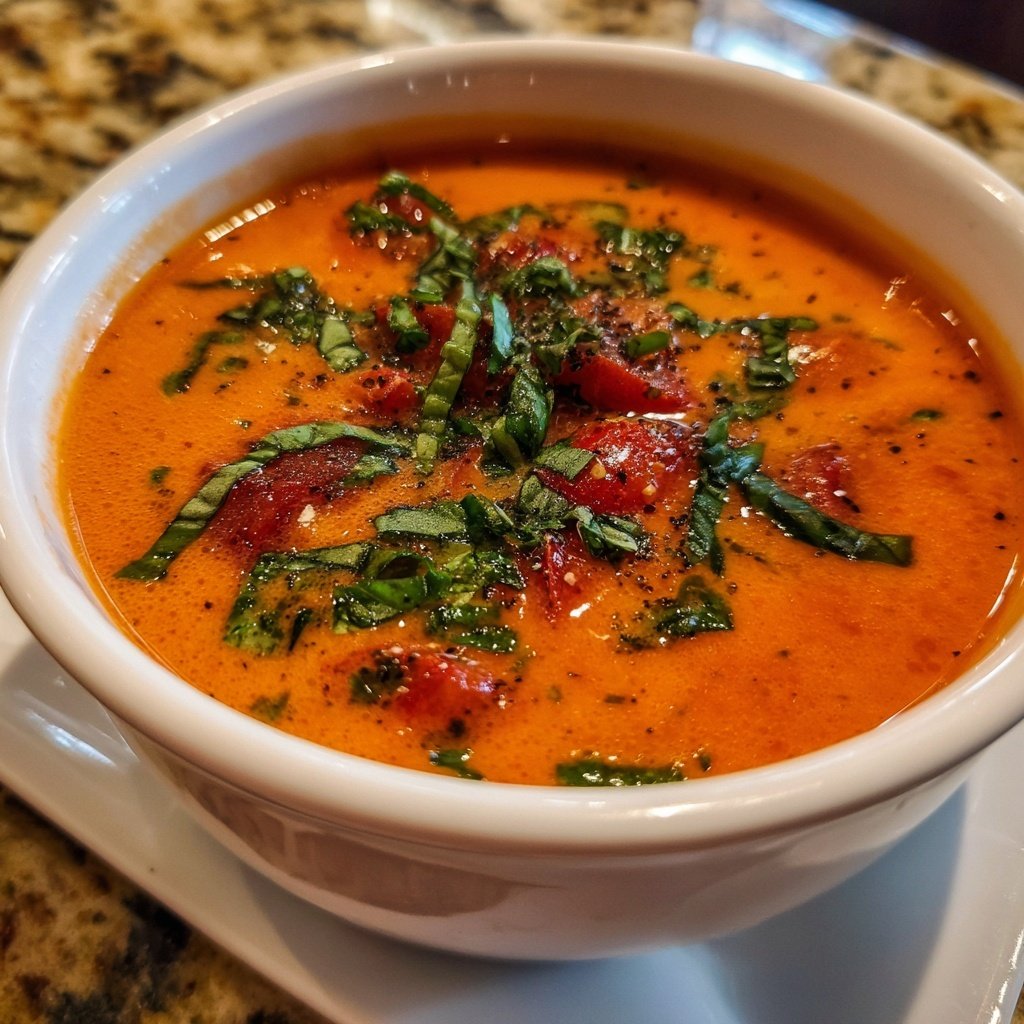 Healthy Crockpot Tomato Basil Soup