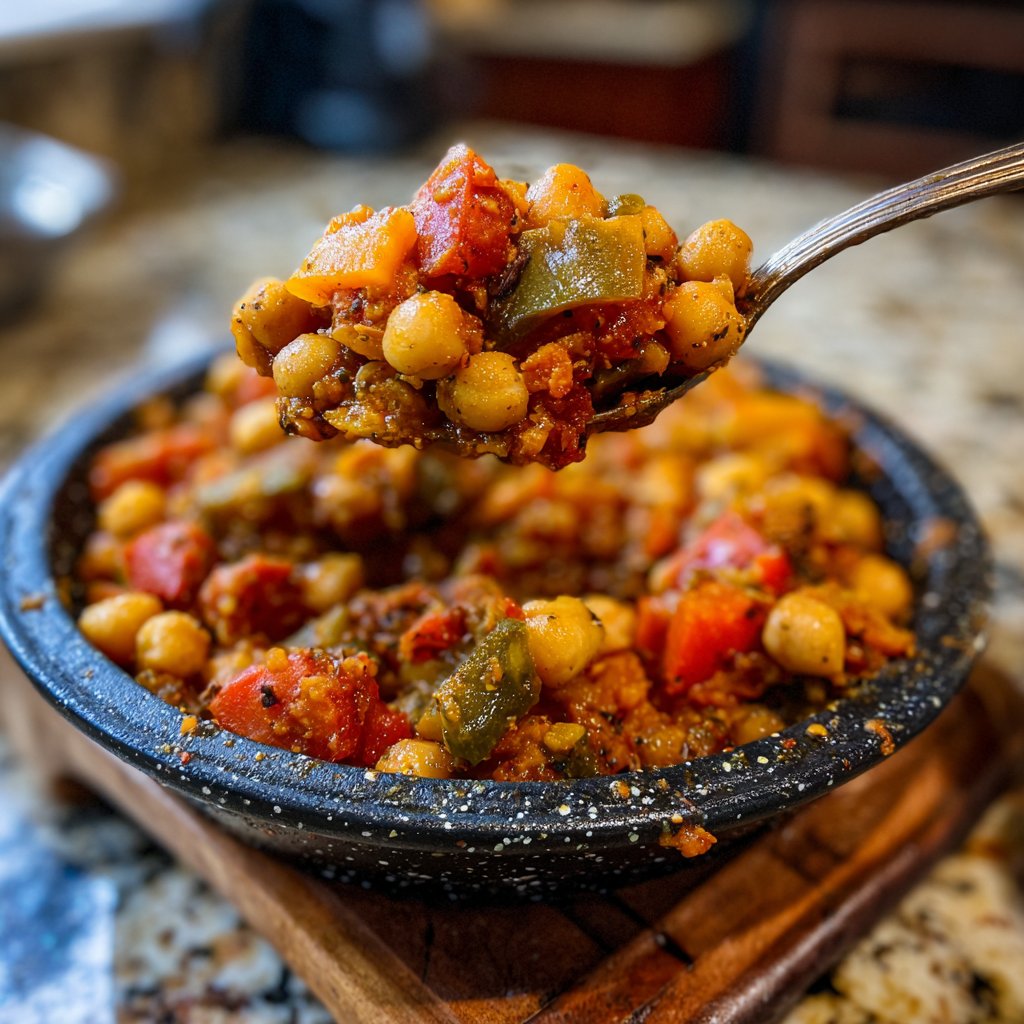 Healthy Crockpot Chickpea Tagine