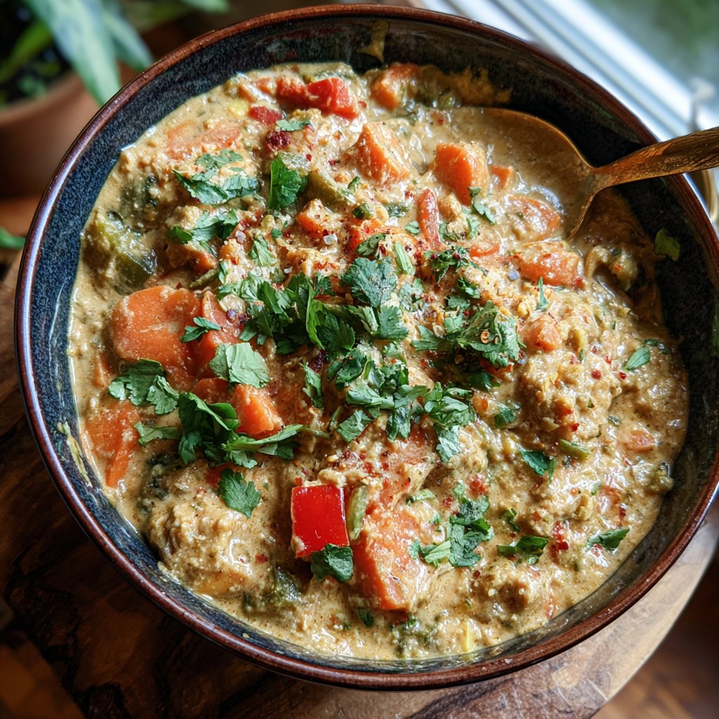 Healthy Crockpot Coconut Vegetable Stew