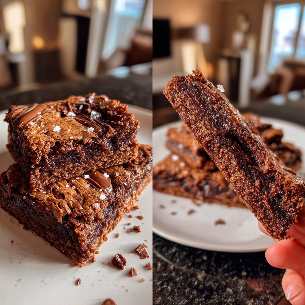 Crispy Sourdough Discard Brownies