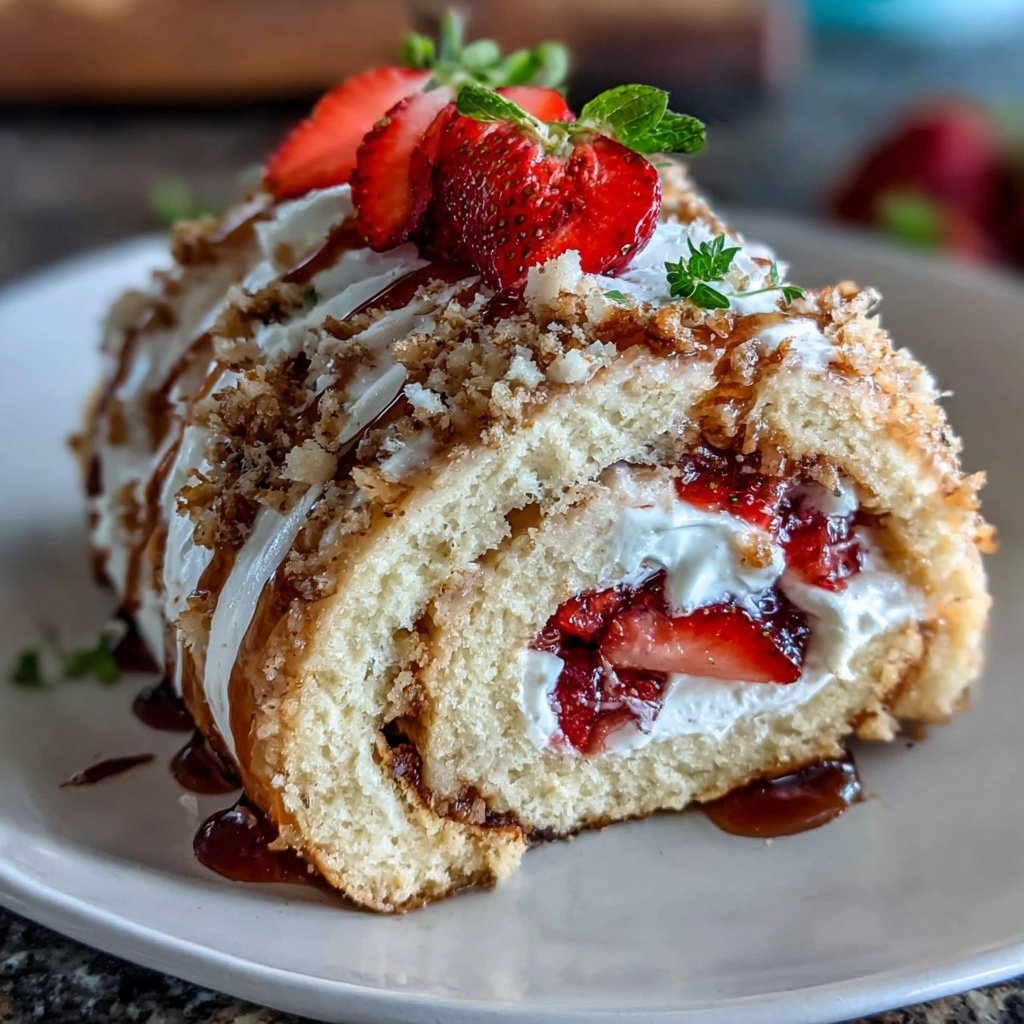 Strawberry Shortcake Roll Cake